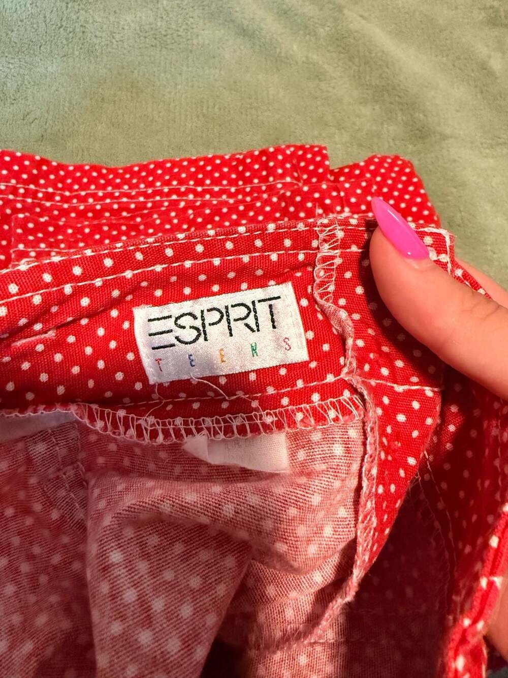 Vintage Esprit Teens Red and White Polka Dot High-Waisted Sailor Pants - Picture 6 of 7